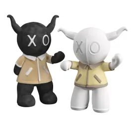Black white doll